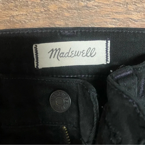 Madewell Cotton Blend Black High Rise Skinny Ankle Jeans Size 25 - Picture 3 of 6